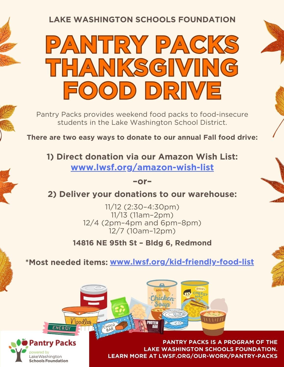 food drive flyer